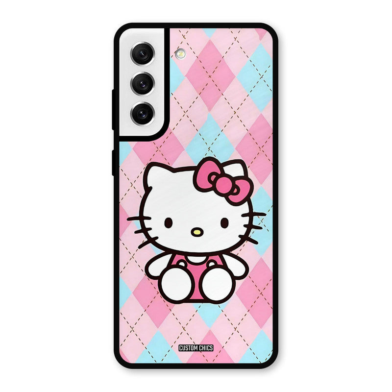 Cute Kitty Pattern Samsung Galaxy S21 FE 5G Mobile Back Cover - Cute PrintShield Case