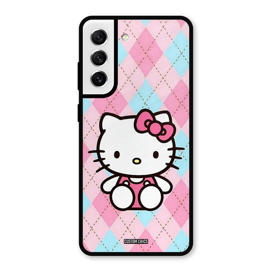 Cute Kitty Pattern Samsung Galaxy S21 FE 5G Mobile Back Cover - Cute PrintShield Case