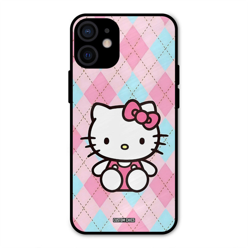 Cute Kitty Pattern iPhone 12 Mini Mobile Back Cover - Cute PrintShield Case