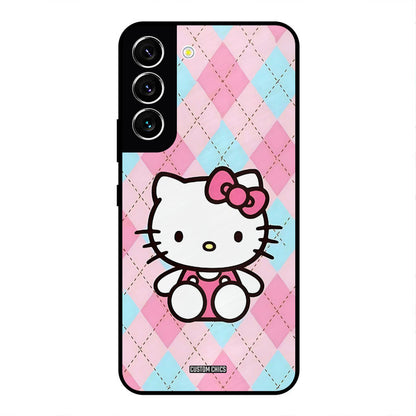 Cute Kitty Pattern Samsung Galaxy S22 Mobile Back Cover - Cute PrintShield Case