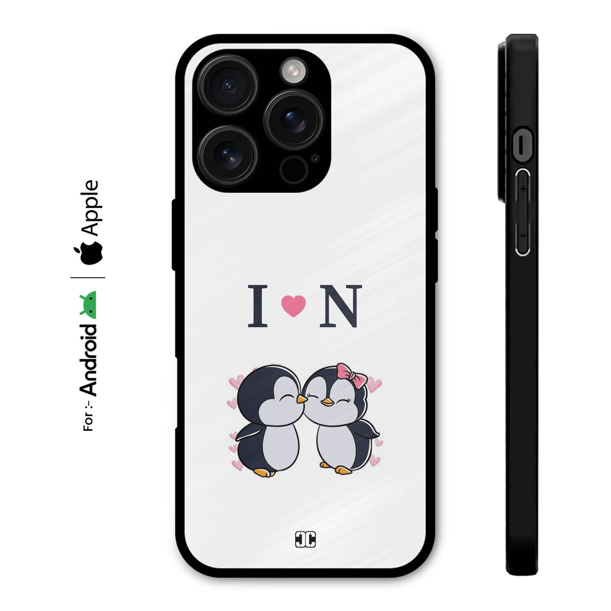 Cute Lovers Initials Case – Premium PrintShield Mobile Cover