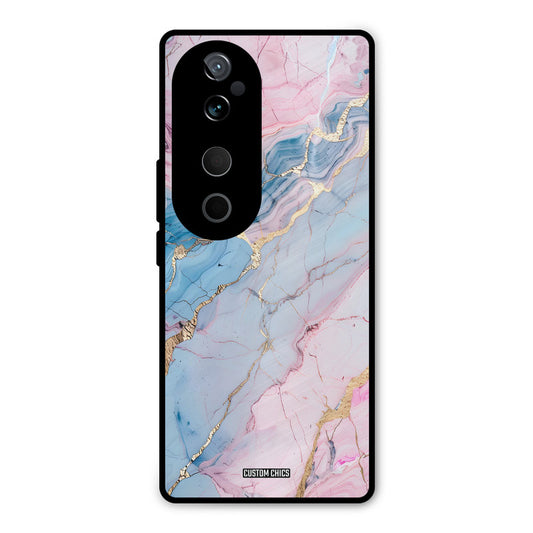 Cute Marble Vivo V40 Mobile Back Cover - Aesthetic PrintShield Case
