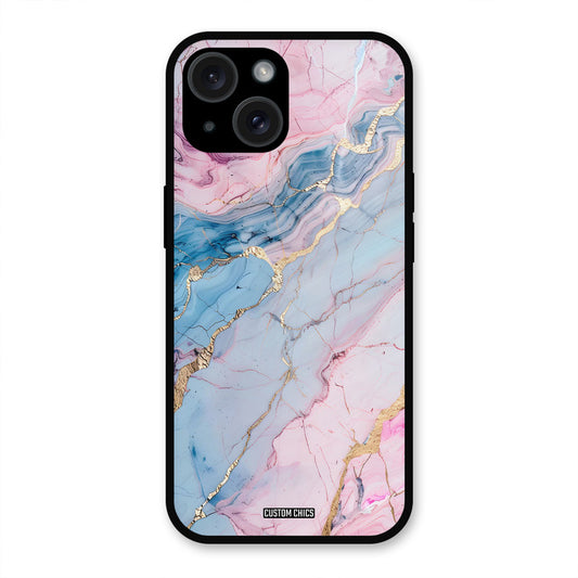 Cute Marble iPhone 15 Plus Mobile Back Cover - Aesthetic PrintShield Case