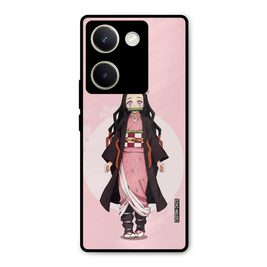 Cute Nezuko Vivo Y200 Pro Mobile Back Cover - Anime PrintShield Case