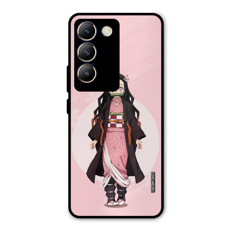 Cute Nezuko Vivo Y200e Mobile Back Cover - Anime PrintShield Case