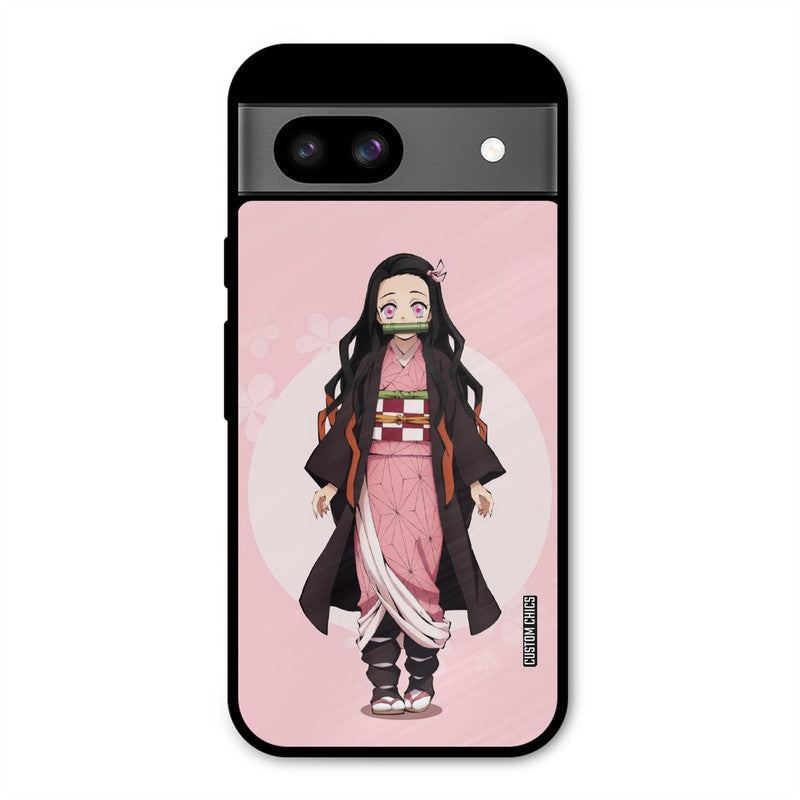 Cute Nezuko Google Pixel 8a Mobile Back Cover - Anime PrintShield Case