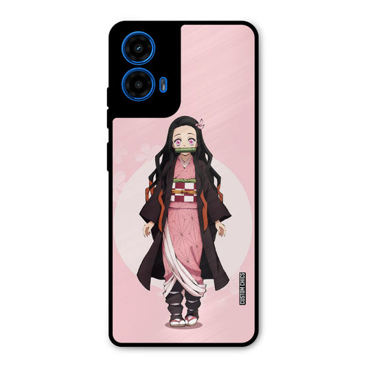 Cute Nezuko Moto G45 Mobile Back Cover - Anime PrintShield Case