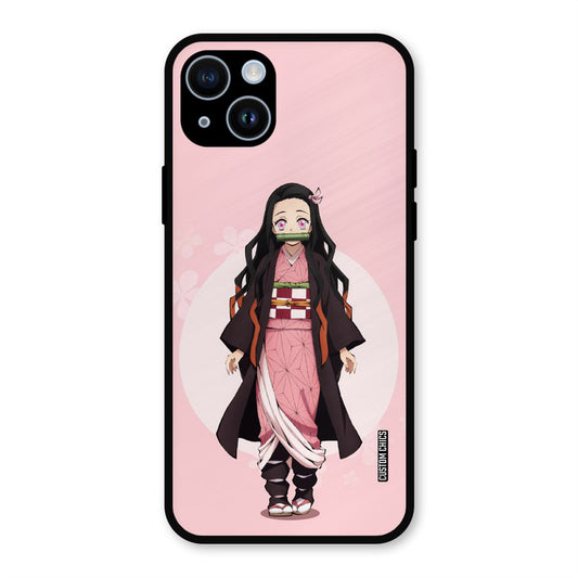 Cute Nezuko iPhone 14 Plus Mobile Back Cover - Anime PrintShield Case