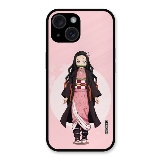 Cute Nezuko iPhone 15 Mobile Back Cover - Anime PrintShield Case