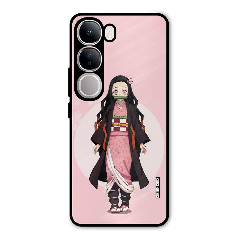 Cute Nezuko Vivo Y300 Mobile Back Cover - Anime PrintShield Case