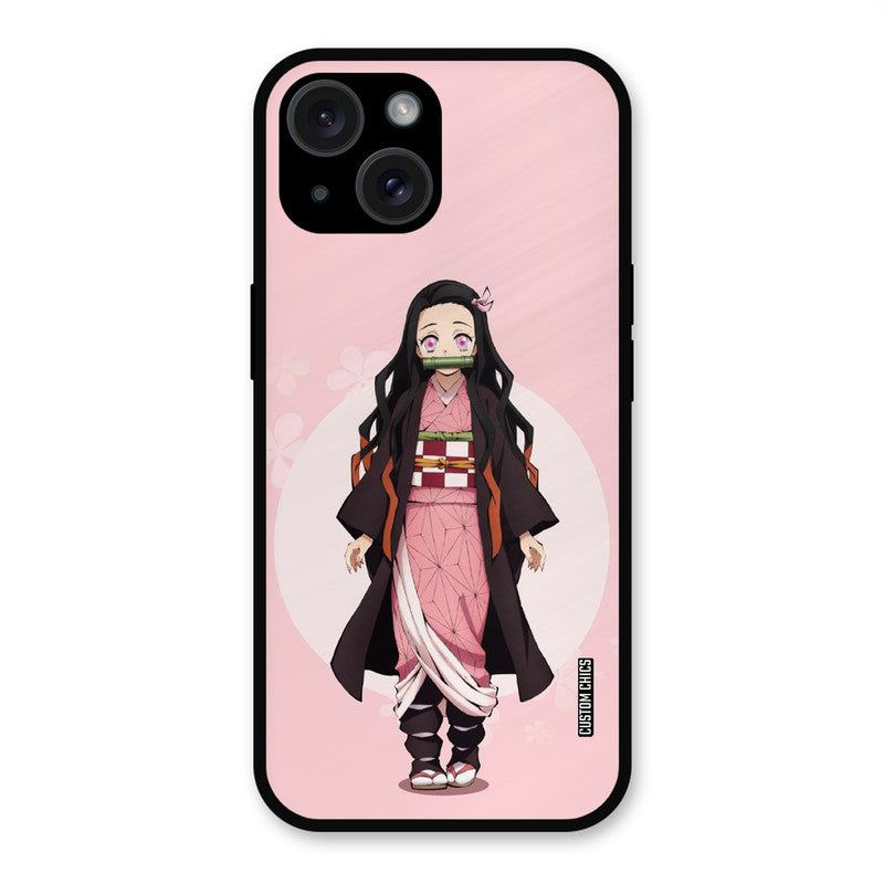 Cute Nezuko iPhone 15 Plus Mobile Back Cover - Anime PrintShield Case