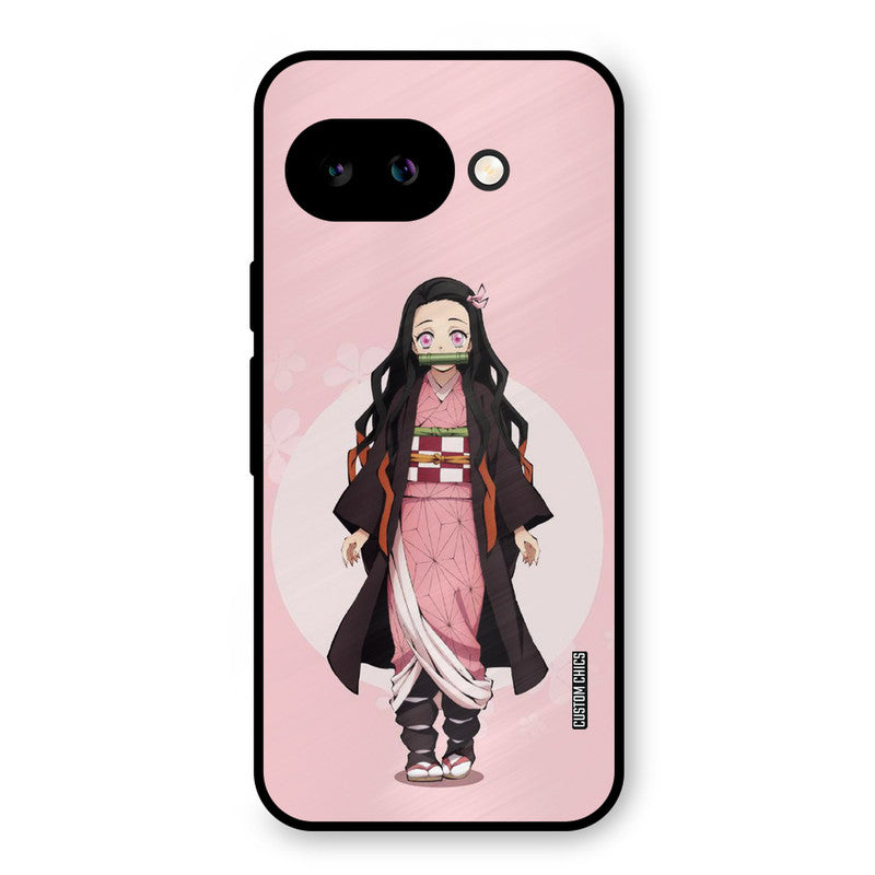 Cute Nezuko Google Pixel 9A Mobile Back Cover - Anime PrintShield Case