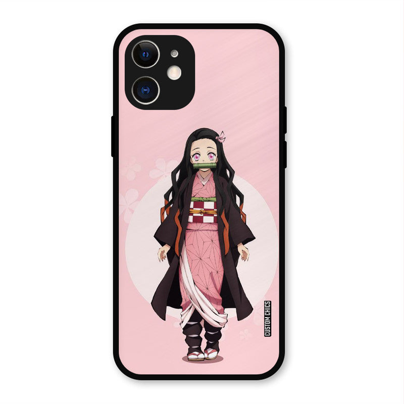 Cute Nezuko iPhone 12 Mobile Back Cover - Anime PrintShield Case