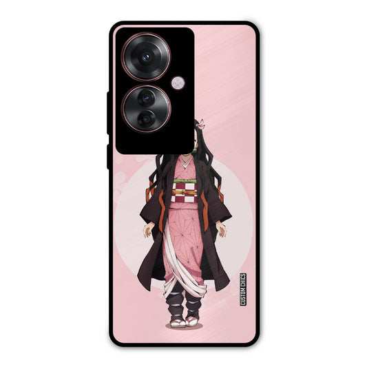 Cute Nezuko Oppo F25 Pro Mobile Back Cover - Anime PrintShield Case