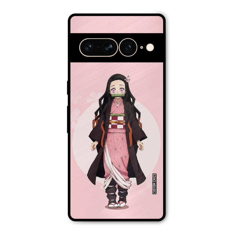 Cute Nezuko Google Pixel 7 Pro Mobile Back Cover - Anime PrintShield Case