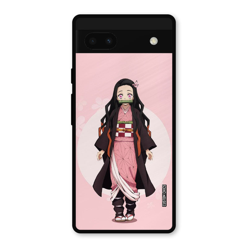 Cute Nezuko Google Pixel 6a Mobile Back Cover - Anime PrintShield Case