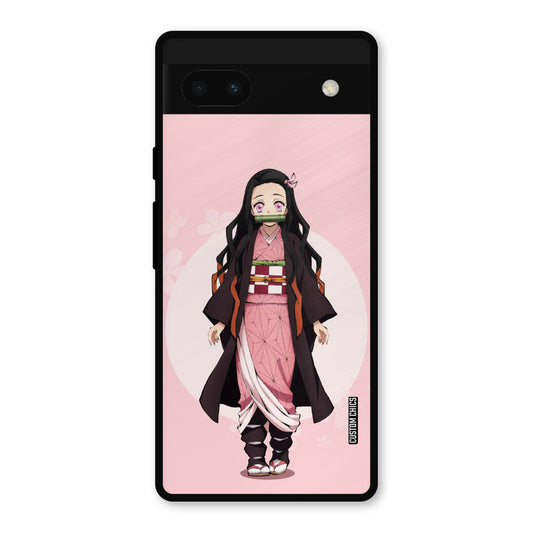 Cute Nezuko Google Pixel 6a Mobile Back Cover - Anime PrintShield Case