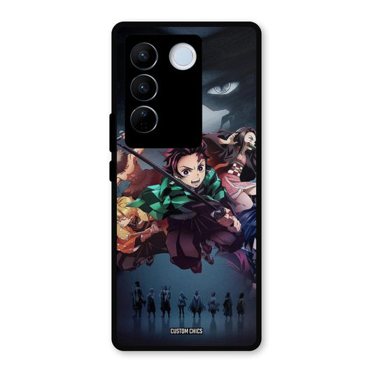 Demon Slayer Corp Vivo V27 Pro Mobile Back Cover - Anime PrintShield Case