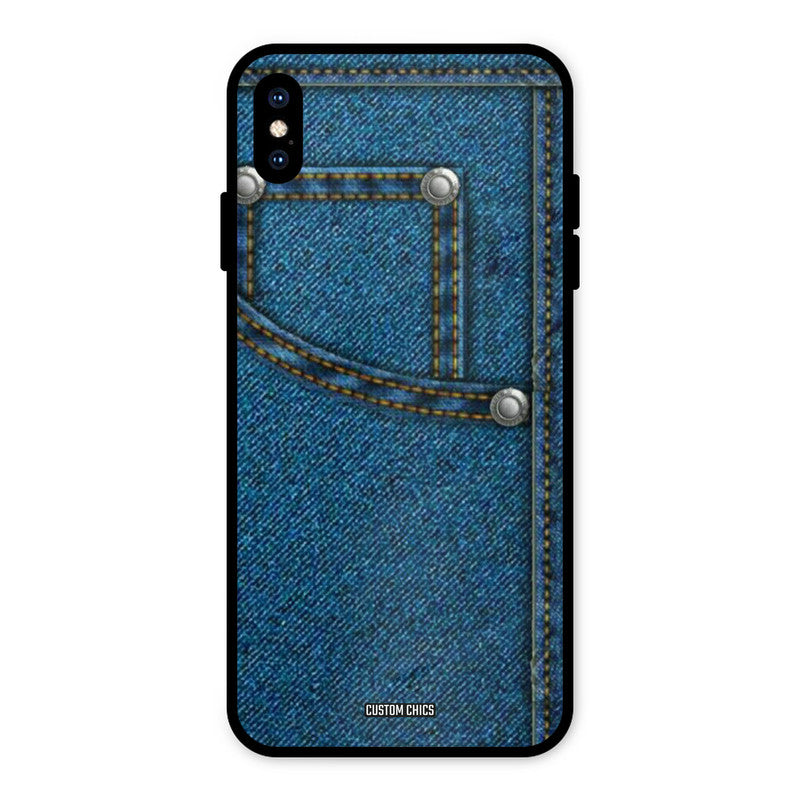 Denim Jeans iPhone XS Max Mobile Back Cover - Aesthetic PrintShield Case