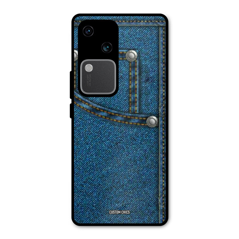 Denim Jeans Vivo V30 Mobile Back Cover - Aesthetic PrintShield Case