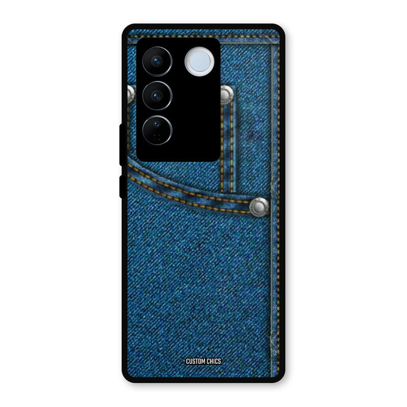 Denim Jeans Vivo V27 Pro Mobile Back Cover - Aesthetic PrintShield Case