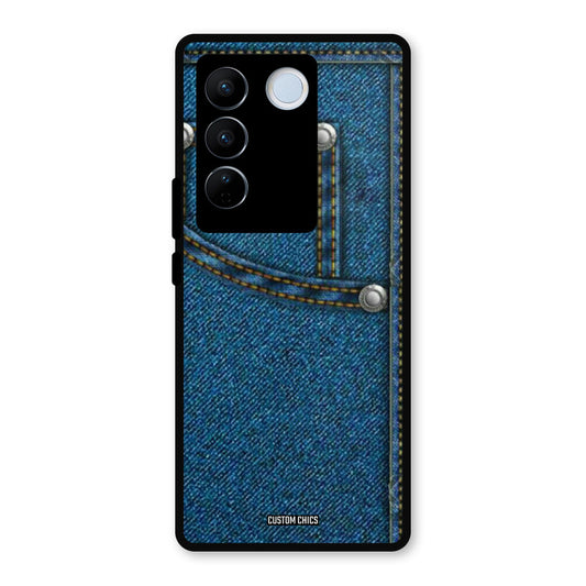 Denim Jeans Vivo V27 Pro Mobile Back Cover - Aesthetic PrintShield Case