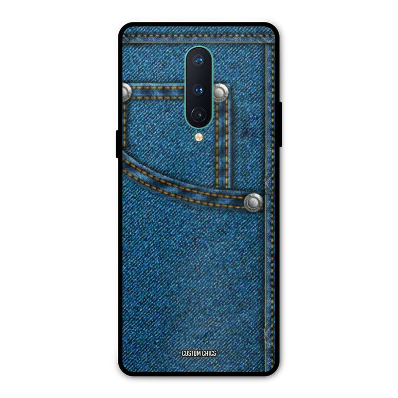 Denim Jeans Oneplus 8 Mobile Back Cover - Aesthetic PrintShield Case