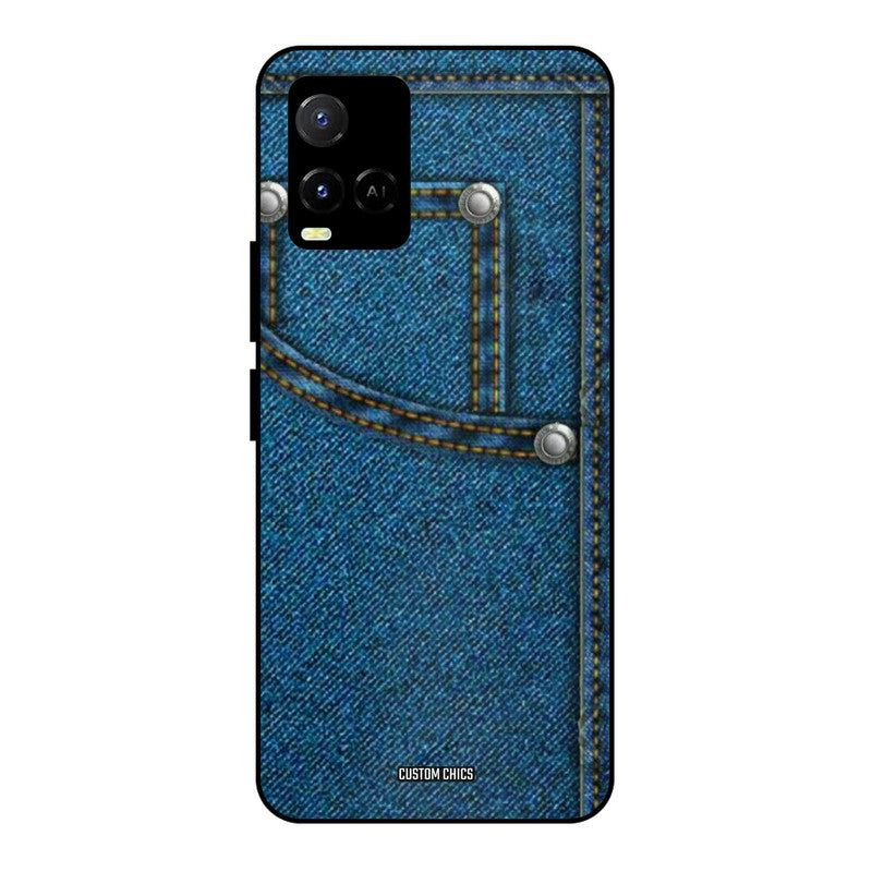 Denim Jeans Vivo Y33s Mobile Back Cover - Aesthetic PrintShield Case