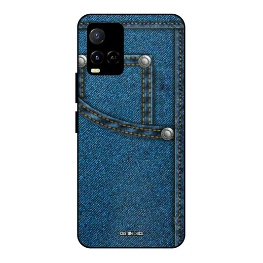 Denim Jeans Vivo Y33s Mobile Back Cover - Aesthetic PrintShield Case