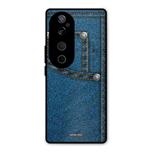 Denim Jeans Vivo V40 Mobile Back Cover - Aesthetic PrintShield Case
