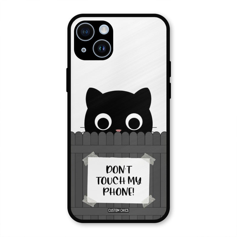 Dont Touch My Phone iPhone 14 Mobile Back Cover - Typography PrintShield Case