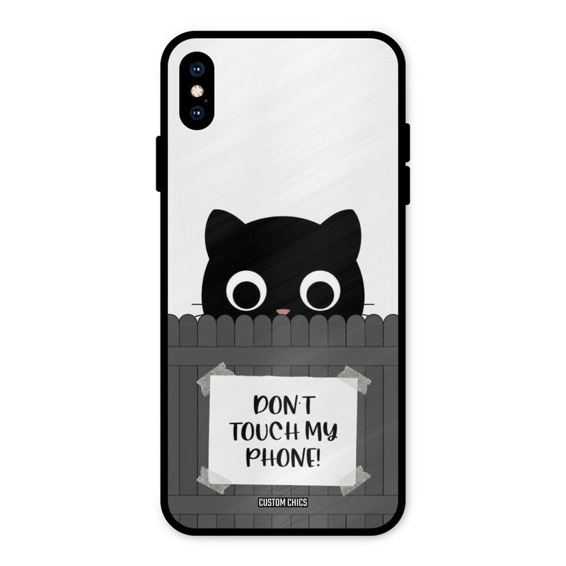 Dont Touch My Phone iPhone XS Max Mobile Back Cover - Typography PrintShield Case