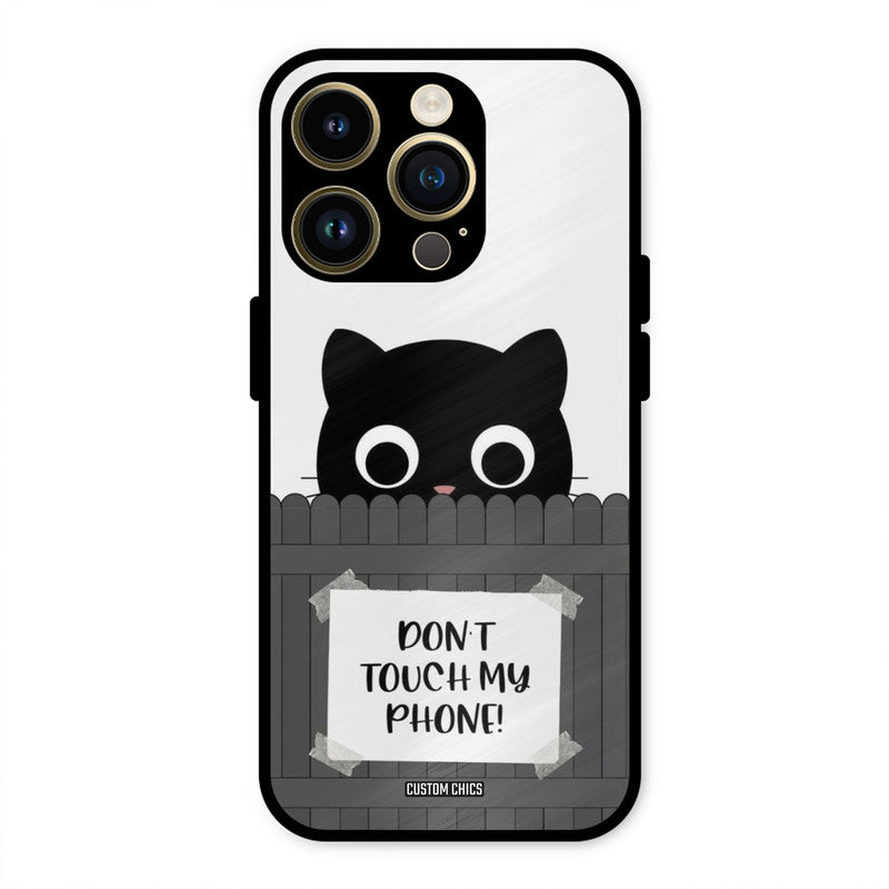 Dont Touch My Phone iPhone 14 Pro Max Mobile Back Cover - Typography PrintShield Case