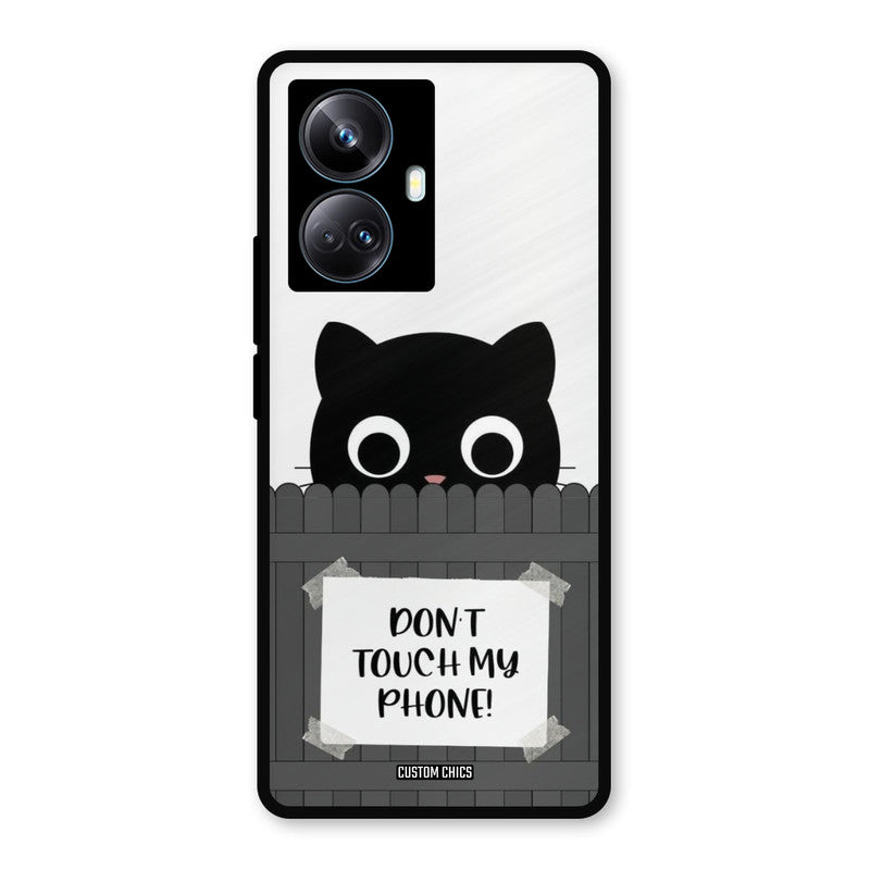 Dont Touch My Phone Realme 10 Pro Plus Mobile Back Cover - Typography PrintShield Case