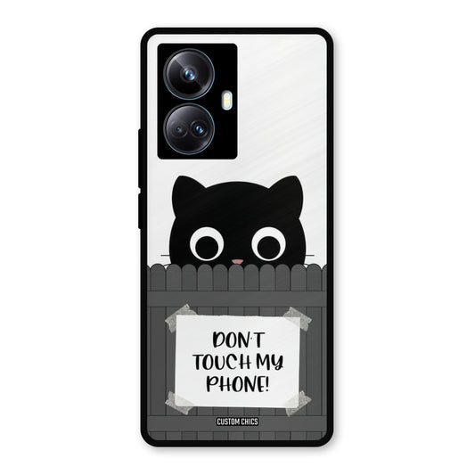 Dont Touch My Phone Realme 10 Pro Plus Mobile Back Cover - Typography PrintShield Case