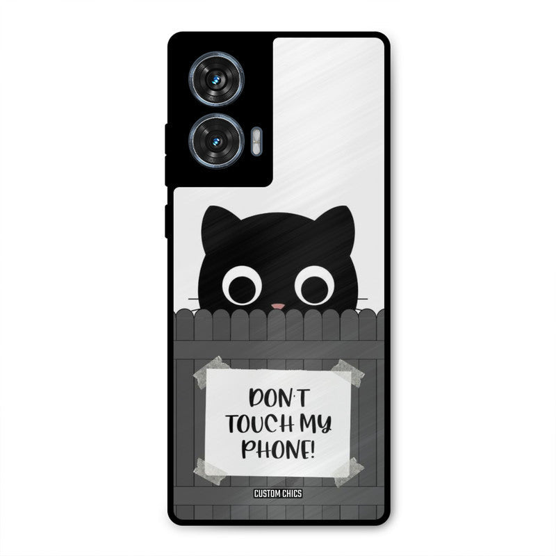 Dont Touch My Phone Moto G96 Mobile Back Cover - Typography PrintShield Case