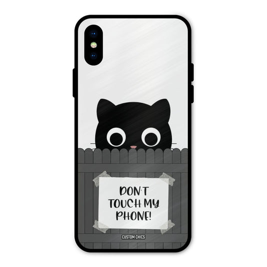 Dont Touch My Phone iPhone X Mobile Back Cover - Typography PrintShield Case