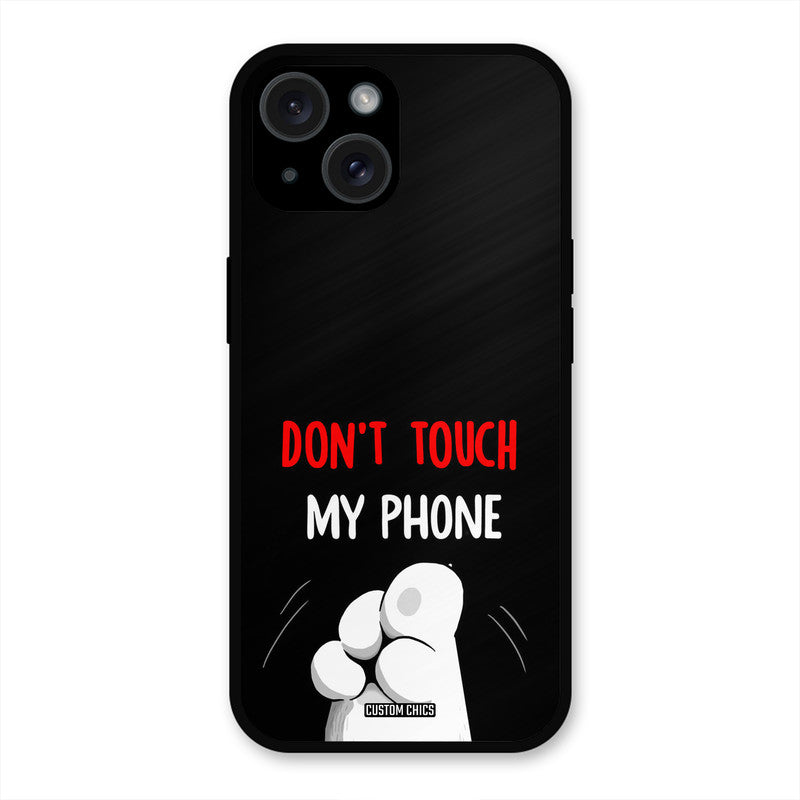 Dont Touch iPhone 15 Mobile Back Cover - Cute PrintShield Case