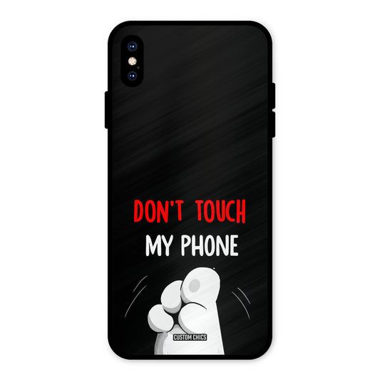 Dont Touch iPhone XS Max Mobile Back Cover - Cute PrintShield Case