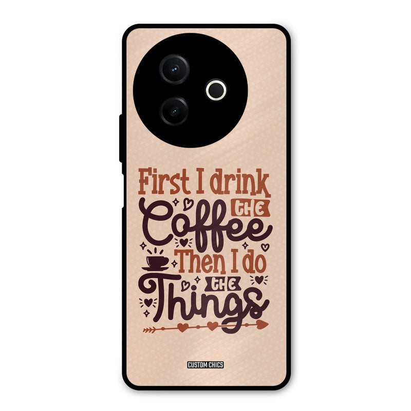 Drink Coffee Vivo Y39 Mobile Back Cover - Typography PrintShield Case