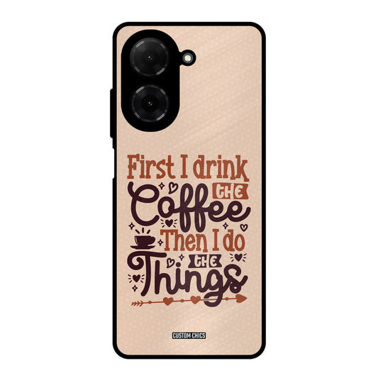 Drink Coffee Poco C71 Mobile Back Cover - Typography PrintShield Case