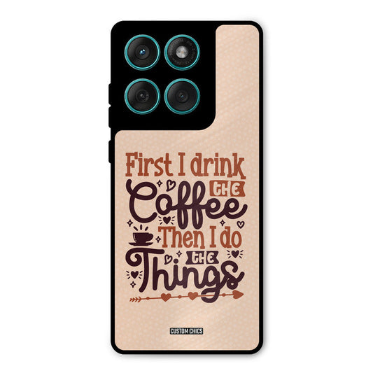 Drink Coffee Motorola Edge 60 Mobile Back Cover - Typography PrintShield Case