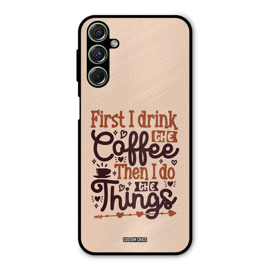 Drink Coffee Samsung Galaxy M34 Mobile Back Cover - Typography PrintShield Case