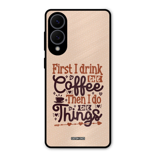 Drink Coffee Samsung Galaxy S25 Edge Mobile Back Cover - Typography PrintShield Case