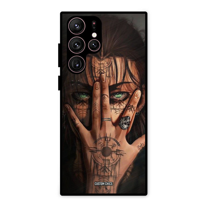 Eren Tattoo Samsung Galaxy S22 Ultra Mobile Back Cover - Anime PrintShield Case