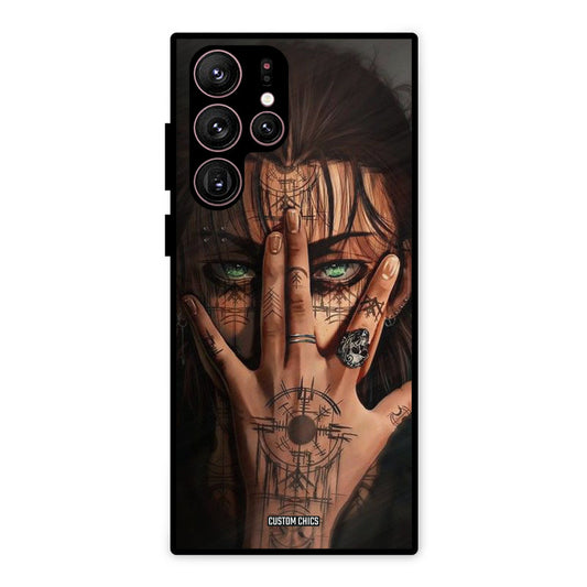 Eren Tattoo Samsung Galaxy S22 Ultra Mobile Back Cover - Anime PrintShield Case