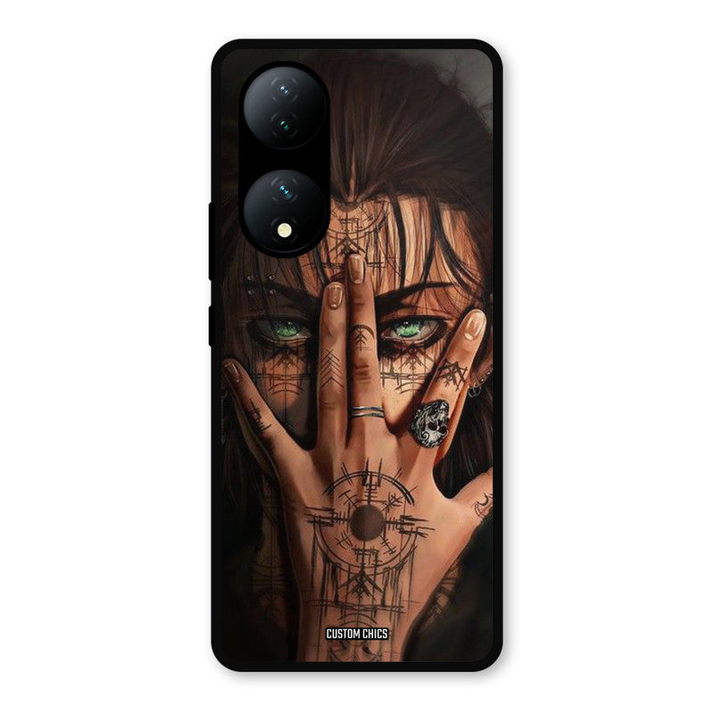 Eren Tattoo Vivo Y100 Mobile Back Cover - Anime PrintShield Case
