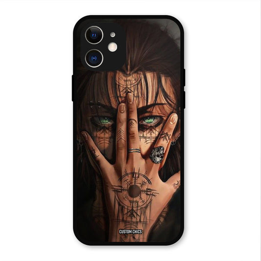 Eren Tattoo iPhone 12 Mobile Back Cover - Anime PrintShield Case
