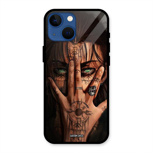 Eren Tattoo iPhone 13 Mini Mobile Back Cover - Anime PrintShield Case