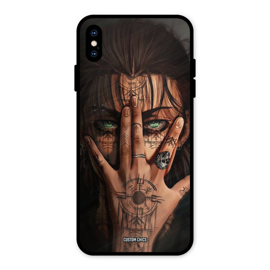 Eren Tattoo iPhone XS Max Mobile Back Cover - Anime PrintShield Case
